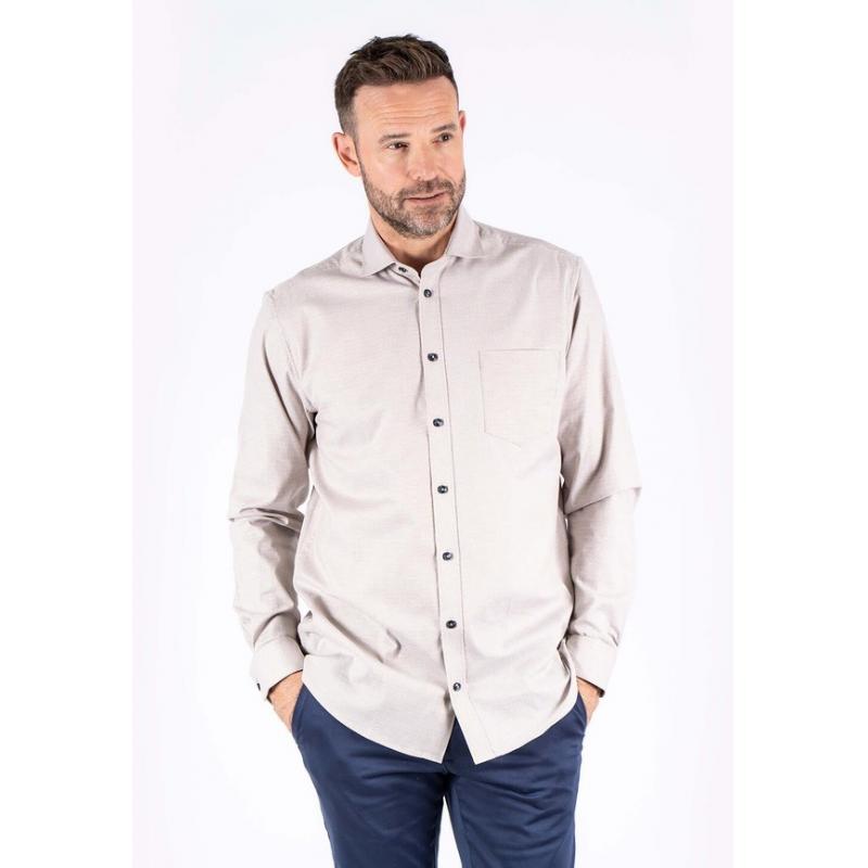 Skjelland Fellini Skjorte M/Knapp PreEnd Beig Herre