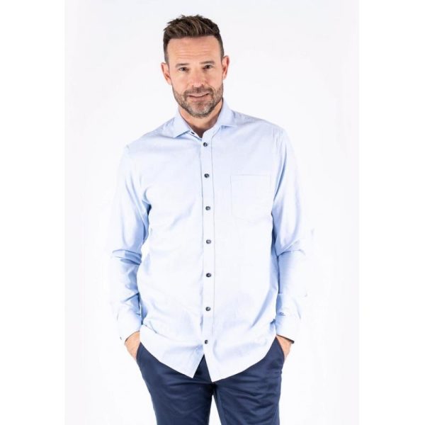 Ikke definert-Fellini Skjorte M-Knapp PreEnd LysBlå Herre–E. Sørdahl-1 Skjelland Fellini Skjorte M/Knapp PreEnd LysBlå Herre